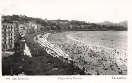 ESPAGNE - San Sebastian - Playa De La Concha - Animé - Carte Postale Ancienne - Guipúzcoa (San Sebastián)