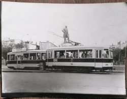 Romania Bucuresti Foto Presa Tramvaie / Tramvai Cu Remorca Foto 24x18 Cm - Rumania