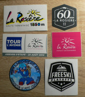 THEME SKI / TOURISME : LOT DE 6 AUTOCOLLANTS LA ROSIERE - Aufkleber