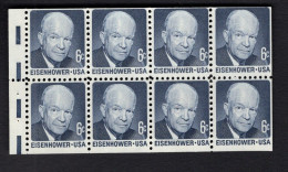 1005343822 1970 SCOTT 1393A (XX) POSTFRIS MINT NEVER HINGED EINWANDFREI - DWIGHT DAVID EISENHOWER BKLT PANE DULL GUM - Unused Stamps