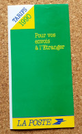La Poste Tarifs 1990 Envois à L'étranger - Documenten Van De Post