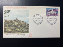 Enveloppe 1er Jour "Saint Paul De Vence" - 07/10/1961 - 1311 - Historique N° 391 - 1960-1969