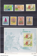 MADERE 1981 Année Complète, Full Year, Jahrgang Yvert 75-81 + BF 2 NEUF** MNH Cote : 14,25 Euros - Madeira