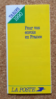 La Poste Tarifs 1990 Envois En France - Postdokumente