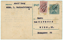 Austria Postcard, Two Stamps 200 Kronen & 300 Kronen Wien 20 III 1924 - Lettres & Documents