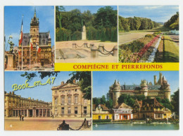 {92123} 60 Oise Compiègne Et Pierrefonds , Multivues ; Compiègne : Château Hôtel De Ville ; Pierrefonds : Palais Château - Sonstige & Ohne Zuordnung
