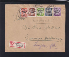 Dt. Reich R-Brief Danzig 1940 Aufdrucke - Cartas & Documentos