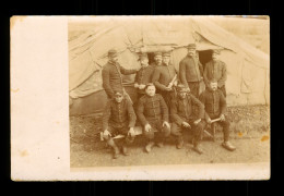 Carte Photo Militaire Guerre 1915 La Neuville Au Pont Marne Avec Soldats Du 50eme Regiment  ( Format 9cm X 14cm ) - War 1914-18