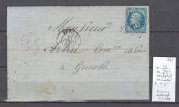 France - Lettre  Annonay - Ardéche - PC DU GC 113 - 1864 - 1849-1876: Classic Period