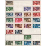 Très Beau Lot De 24 Timbres Colonies AEF Année 1940 Variétés Avec Le R De LIBRE Cassé Oblitérés Lartdesgents - Brieven En Documenten