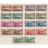 Lot 18 Timbres En Bandes De 2 Avec Variété Non Référencée, Colonies AEF Année 1941 N°156 à N°164 Oblitérés Lartdesgents - Briefe U. Dokumente