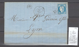 France - Lettre  GC1512 - FLAVIAC + OR De SAINT JULIEN - Ardéche  - 1874 - 1849-1876: Période Classique