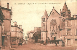 16  COGNAC - L' EGLISE SAINT JACQUES ET LA RUE CLAUDE BOUCHER (ref A661) - Cognac