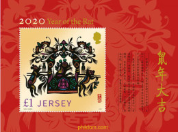 619890 MNH JERSEY 2020 AÑO LUNAR CHINO - AÑO DE LA RATA - Jersey