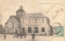 Châteaumeillant * Place Et Le Marché Couvert * Les Halles * Attelage - Châteaumeillant