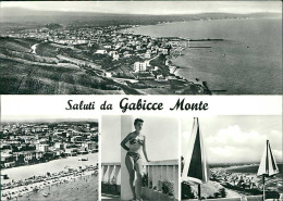 GABICCE MARE ( PESARO ) SALUTI / VEDUTINE - EDIZIONE ZANGHERI - SPEDITA 1964 (20638) - Pesaro
