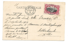 !!! CONGO, CPA DE 1910, DÉPART DE LÉOPOLDVILLE POUR BRUXELLES (BELGIQUE) - Cartas & Documentos