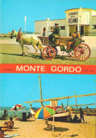 MONTE GORDO, V.R. Sº. António, Algarve - Restaurante Bar OCEANO E Praia  (2 Scans) - Faro