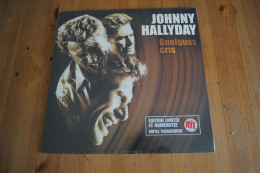 JOHNNY HALLYDAY QUELQUES CRIS MAXI 45T TRANSPARENT NUMEROTEE NEUF SCELLE SAGAN - 45 Rpm - Maxi-Singles