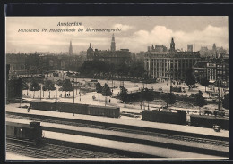AK Amsterdam, Panorama Pr. Hendrikkade Bij Martelaarsgracht  - Amsterdam