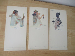 CHINE PERSE ( IRAN)  Congo Espagne Georgie Japon Perou Cambodge Lot De Menu Chocolat Revillon - Menus