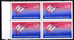 FR1200B- FRANCE – 1989 – BIRDS OF FOLON – SG # 2857(x4) MNH 6,25 € - Unused Stamps