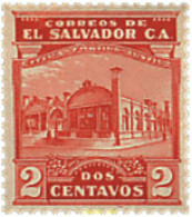 722367 HINGED EL SALVADOR 1927 GIMNASIO NACIONAL - Salvador