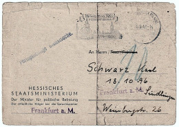 Post Document Releasing The German Karl Schwarz From Any Responsibility For German Nazism And War Crimes. 6 VI 1947 - Brieven En Documenten