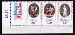 FR1201C- FRANCE – 1989 – FRENCH REVOLUTION – SG # 2871/3 MNH 4,70 € - Unused Stamps