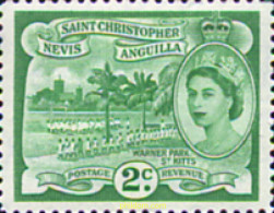 722882 MNH SAN CRISTOBAL-NEVIS-ANGUILLA 1954 MOTIVOS VARIOS. REINA ISABEL II - St.Christopher, Nevis En Anguilla (...-1980)