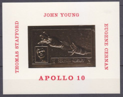 1969 Ras Al Khaima 685/B124b Gold Apollo 11 / President J. Kennedy 22,00 € - Asien