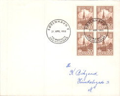 DANEMARK LETTRE FDC 1955 - FDC