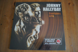 JOHNNY HALLYDAY QUELQUES CRIS MAXI 45T TRANSPARENT NUMEROTEE NEUF SCELLE SAGAN - 45 Toeren - Maxi-Single