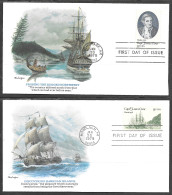 USA FDC Fleetwood Cachet, 1978 Cook & Hawaii Pair - 1971-1980