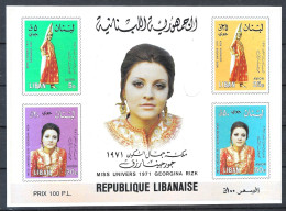 Liban - Lebanon, S/S Georgina Rizk Miss Univers, Mode, Mannequin, Cinema, 1974 - Líbano