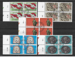 Schweiz 1986 Jahresereignisse Mi.Nr. 1308/12 Kpl. 4er Blocksatz Gestempelt - Used Stamps