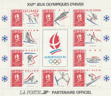 France 1992 Alberville 92 Jeux Olympiques D Hiver Bloc Feuillet N°14 Neuf** - Ungebraucht