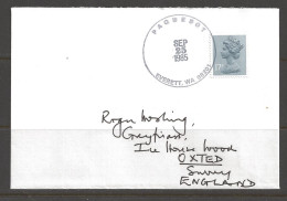 1985 Paquebot Cover, British Stamp Used In Everett, Washington - Storia Postale