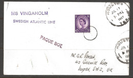 1967 Paquebot Cover, British Stamp Used In Houston, Texas - Cartas & Documentos