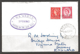 1963 Paquebot Cover, British Stamp Used In GPO Grenada - Grenada (...-1974)