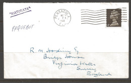 1968 Paquebot Cover, British Stamp Used In Pensacola, Florida - Cartas & Documentos