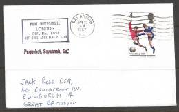 1967 Paquebot Cover, British Stamp Used In Savannah, Georgia  - Covers & Documents