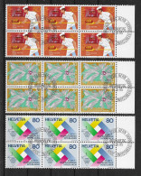 Schweiz 1985 Jahresereignisse Mi.Nr. 1301/03 Kpl. 6er Blocksatz Gestempelt - Gebruikt