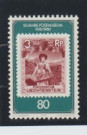 Liechtenstein 1980 50st Anniversary Of The Postal Museum ** MNH - Briefmarken Auf Briefmarken