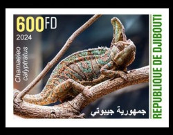 DJIBOUTI 2024 STAMP 1V IMPERF 600F - CAMOUFLAGE - CHAMELEON CHAMELEONS CAMELEON CAMELEONS REPTILES - MNH - Andere & Zonder Classificatie