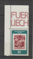 Liechtenstein 1980 50st Anniversary Of The Postal Museum Corner Piece ** MNH - Stamps On Stamps