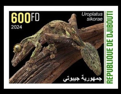 DJIBOUTI 2024 STAMP 1V IMPERF 600F - CAMOUFLAGE - GECKO GECKOS REPTILES - MNH - Andere & Zonder Classificatie