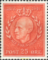 101913 MNH NORUEGA 1947 75 ANIVERSARIO DEL REY HAAKON VII - Nuevos