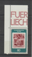 Liechtenstein 1980 50st Anniversary Of The Postal Museum Corner Piece ** MNH - Neufs