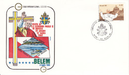 1428 (Yvert Et Tellier) Sur FDC Illustrée Commémorant Le Voyage Du Pape Jean-Paul II à Belém (Pará) Au Brésil - 1980 - FDC